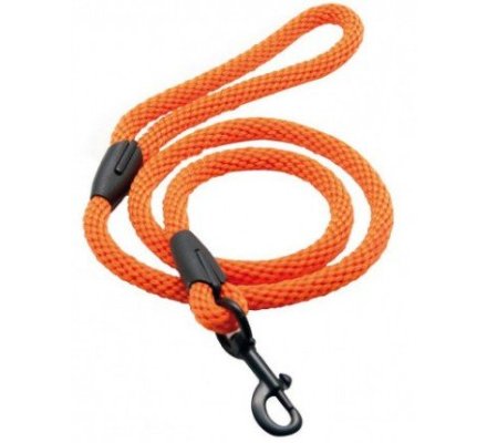 Laisse en corde tressée orange STEPLAND