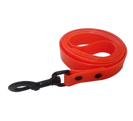 Laisse PVC souple orange fluo