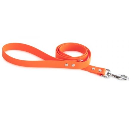 Laisse PVC souple orange fluo