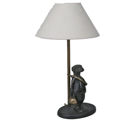 Lampe chien avec trompe de chasse