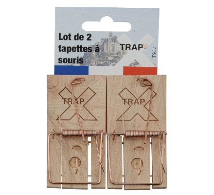 Lot 2 tapettes à souris en bois