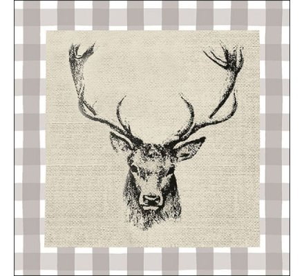 Pack serviettes et bougie tête de cerf LOVERGREEN