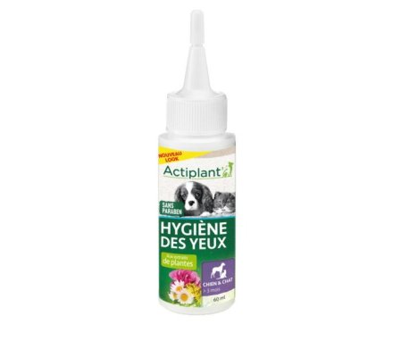 Lotion hygiène des yeux pour chien 60ml ACTIPLANT
