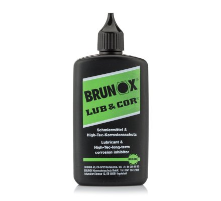 Lubrifiant Lub & Cor en bouteille avec orifice goutte à goutte Brunox 100 ml