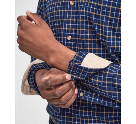 Chemise Tattersall regular bleue BARBOUR