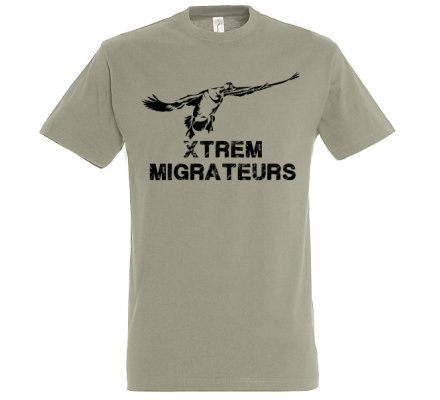 Tee-shirt gris oie à la pose XTREM MIGRATEURS