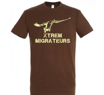 Tee-shirt marron oie à la pose XTREM MIGRATEURS