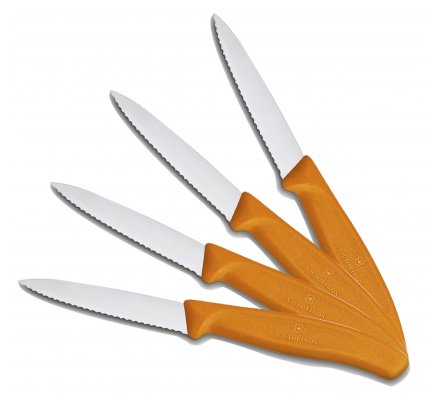 Pack 4 couteaux de table dentelé orange VICTORINOX