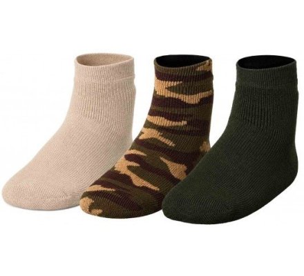 Pack 3 chaussettes vert/beige/camo enfant TREELAND
