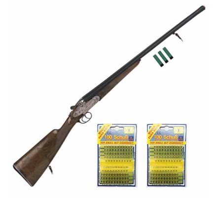 Pack Fusil de chasse juxtaposé Hunter pour enfant et amorces