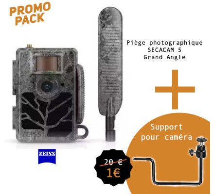 Pack Promo piège photographique SECACAM 5 Grand Angle ZEISS et support