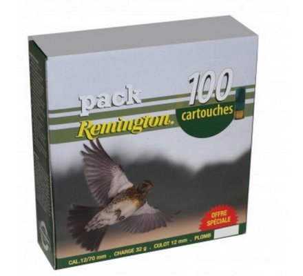 Pack 100 cartouches Remington grive 32 BJ cal 12