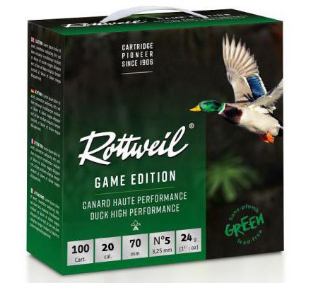 Pack 100 Cartouches Rottweil Game edition canard 24gr cal 20