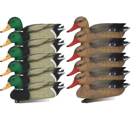 Pack 10 appelants canard colvert mâle et femelle