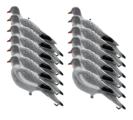 Pack 12 Appelants Pigeons ramiers sans pattes floqués