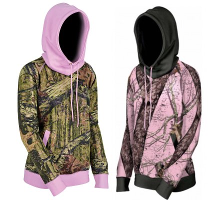 Pack 2 sweats femme bicolore MOSSY OAK BREAK UP INFINITY Vert et Rose