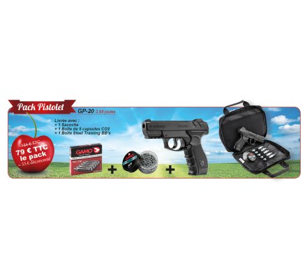 Pack Pistolet à air comprimé GP-20 avec accessoires GAMO