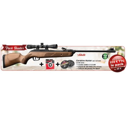Pack Noël Carabine GAMO Hunter & ses accessoires