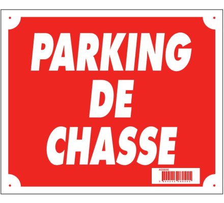 Panneau ''Parking de chasse'' 30 x 25 cm