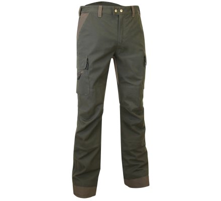 Pantalon de chasse Geai bicolore kaki/marron LMA