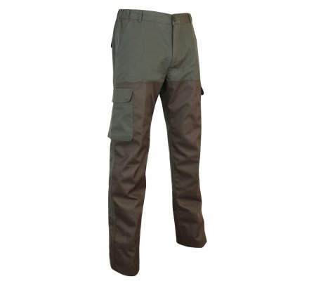 Pantalon de chasse bicolore kaki/marron Macreuse 