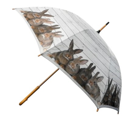 Parapluie lapins bruns