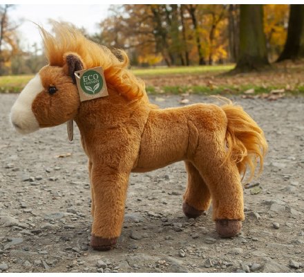 Peluche enfant cheval marron 28 cm Eco-friendly - 20383