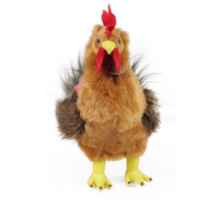 Peluche coq marron 33 cm Eco-friendly