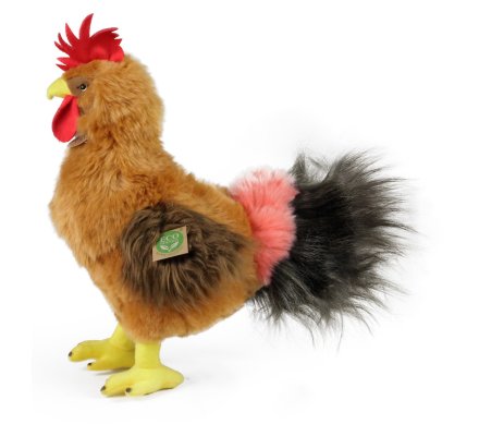 Peluche coq marron 33 cm Eco-friendly