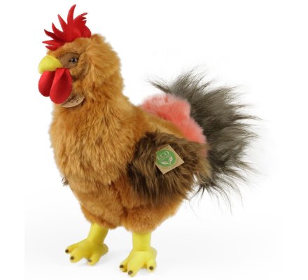 Peluche coq marron 33 cm Eco-friendly