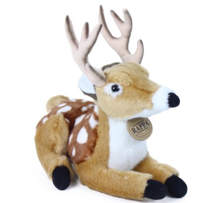 Peluche faon allongé 21cm Eco-friendly