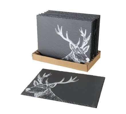 Plateau Cerf en ardoise grand format LOVERGREEN