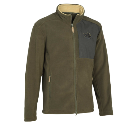 Blouson polaire Norway kaki brodé sanglier PERCUSSION