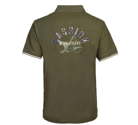 Polo duck Passion Migrateurs kaki PERCUSSION  