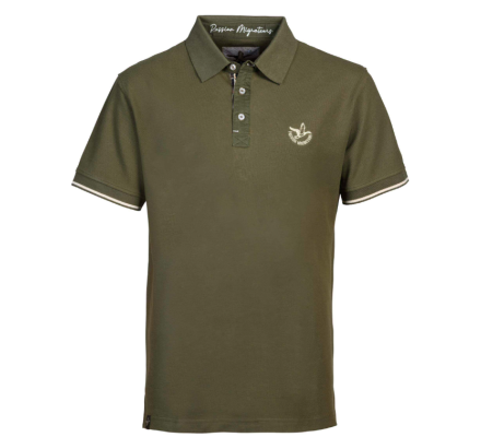 Polo duck Passion Migrateurs kaki PERCUSSION  