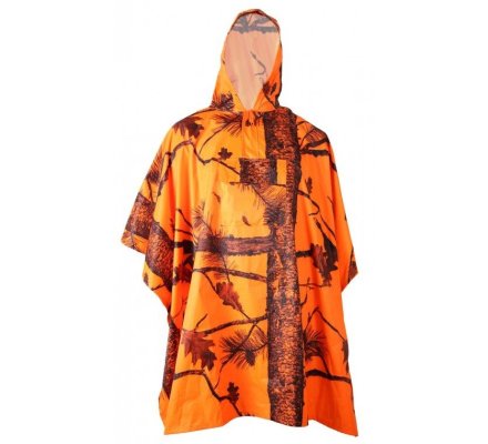 Poncho de pluie camo orange TREELAND