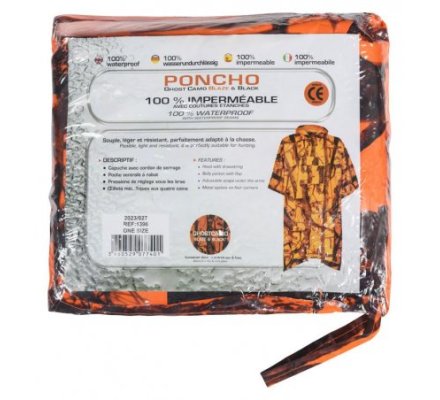 Poncho camouflage orange fluo Ghostcamo