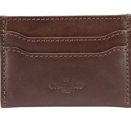 Porte-cartes en cuir Premium marron LE CHAMEAU