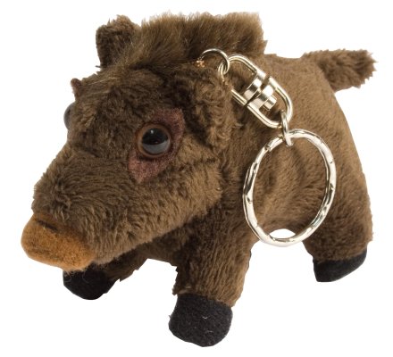 Porte-clefs peluche sanglier