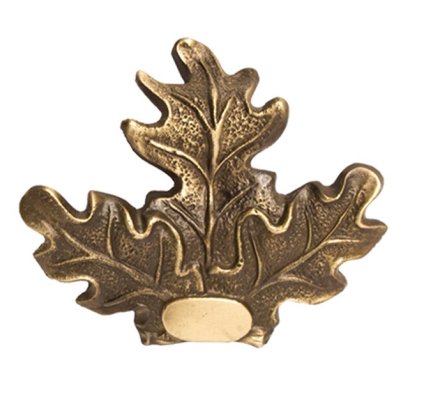 Porte-trophées Feuilles de chêne en bronze