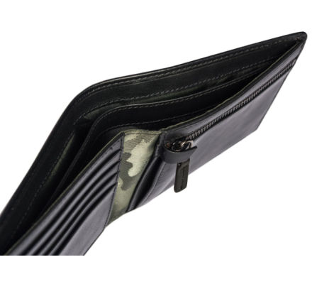 Portefeuille bifold zippé classique noir BERETTA