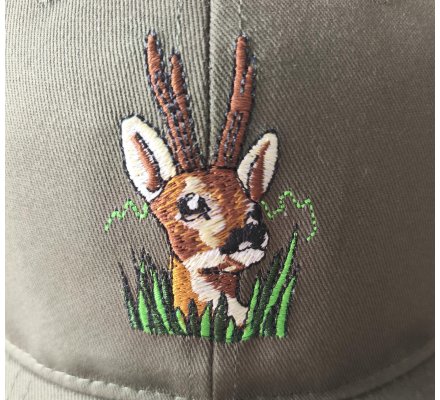 Casquette broderie Cervidé kaki PERCUSSION