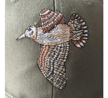 Casquette broderie Bécasse kaki PERCUSSION