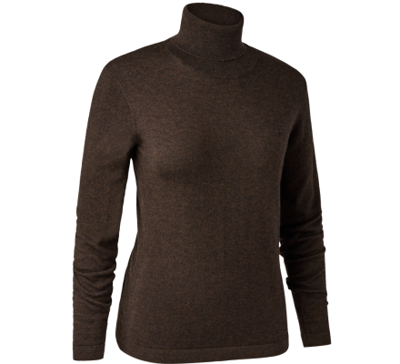 Pull en tricot col roulé Darlington femme marron DEERHUNTER