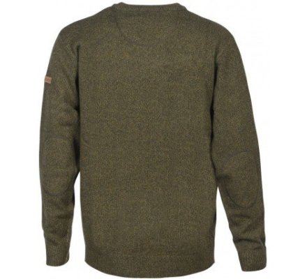 Pull de chasse brodé col V kaki PERCUSSION