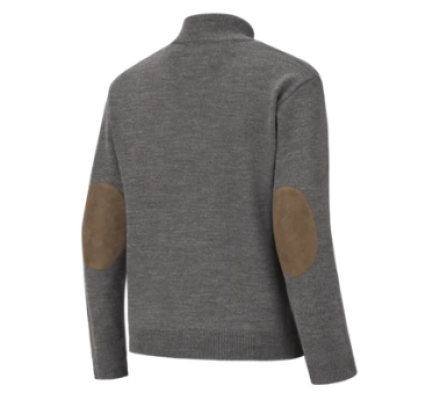 Pull chasse homme col zippé Rocheval marron VERNEY CARRON