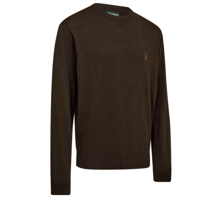 Pull col rond Harrington marron DEERHUNTER
