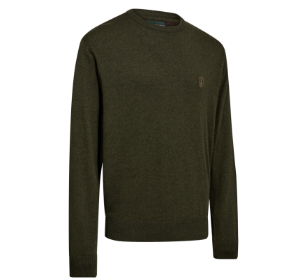 Pull col rond Harrington kaki DEERHUNTER