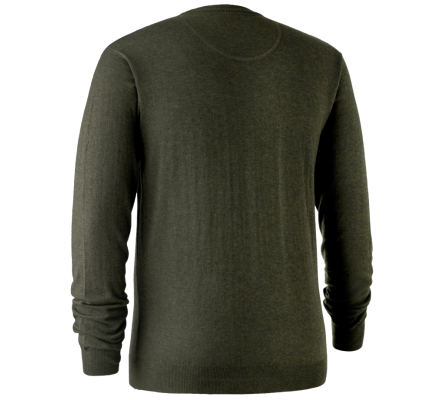 Pull en tricot col rond Kingston vert DEERHUNTER