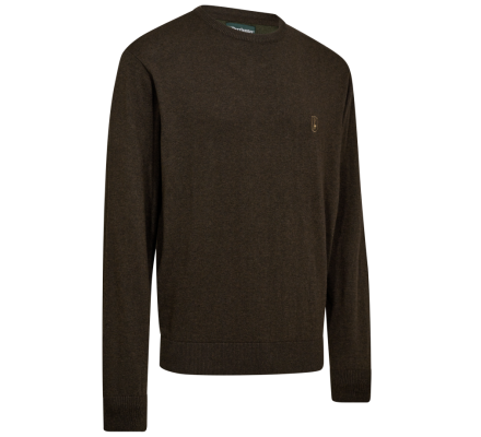 Pull col rond Harrington marron DEERHUNTER